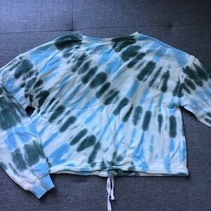 lucky brand cropped sweatshirt, tie dye